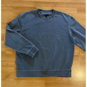 COS Men's Large Washed-Gray Crewneck Sweatshirt Relaxed Fit 100% Cotton